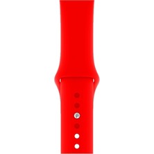 Dijimedia Apple Watch Seri 1/2/3/4/5/6/7/8/se/ultra 38MM 40MM 41MM Kordon Kayış Bileklik Klasik Silikon Kırmızı