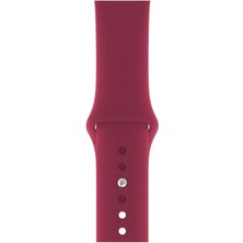 Dijimedia Apple Watch Seri 1/2/3/4/5/6/7/8/se/ultra 38MM 40MM 41MM Kordon Kayış Bileklik Klasik Silikon Vişne