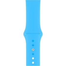 Dijimedia Apple Watch Seri 1/2/3/4/5/6/7/8/se/ultra 38MM 40MM 41MM Kordon Kayış Bileklik Klasik Silikon Mavi