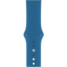 Dijimedia Apple Watch Seri 1/2/3/4/5/6/7/8/se/ultra 42MM 44MM 45MM 49MM Kordon Kayış Bileklik Klasik Silikon Royal Blue