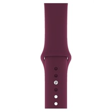 Dijimedia Apple Watch Seri 1/2/3/4/5/6/7/8/se/ultra 42MM 44MM 45MM 49MM Kordon Kayış Bileklik Klasik Silikon Mürdüm