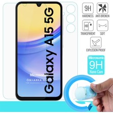 Microsonic Samsung Galaxy A15 Ön + Arka Nano Cam Ekran Koruyucu