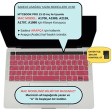 McStorey Macbook Pro Klavye Kılıfı UK(EU) Arapça Harf Baskı A1706 A1989 A2159 A1707 A1990 ile Uyumlu