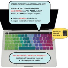 McStorey Macbook Pro Klavye Kılıfı UK Arapça Harf Baskı A1706 1989 2159 1707 1990 ile Uyumlu Dazzle