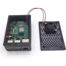 Trucks Habby 2x Raspberry Pi 4 Için Kılıf Kabuk Kutusu Muhafaza Kurulabilir Soğuk Fan Alüminyum Soğutucu Muhafaza Raspberry Pi 4b Için (Yurt Dışından)