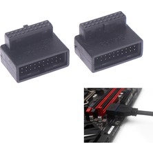 Trucks Habby USB 3.0 20PIN Erkek - Dişi Uzatma Adaptörü Anakart Karşılaşması Için 90 Derece Açılı (Yurt Dışından)