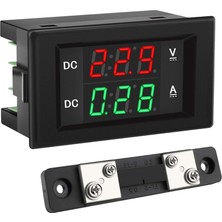 Puthing 100V Dijital Ekran Ac Çift Ekran Gerilim Ampermetre LED Voltmetre (Yurt Dışından)