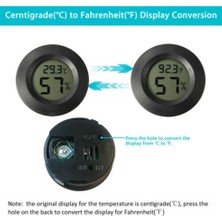 Bettyabecky Yuvarlak Elektronik Termometre ve Higrometre Iç Mekan Dijital LCD Higrometre Sıcaklık Nem Ölçer C & F (Yurt Dışından)