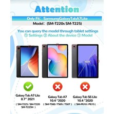 Cover Center  Samsung Galaxy Tab A7 Lite T220 T225 Uyumlu Astronot Çocuk Tablet Kılıfı Standlı Eğlenceli