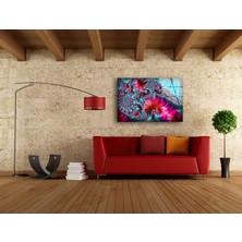 Myphotostation Soyut Canlı Renkler Temperli Cam Duvar Tablosu