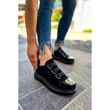 Shoecide SHCH251 Sst Mirror Suede Kadın Ayakkabı Sıyah