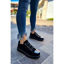 Shoecide SHCH251 Sst Mirror Suede Kadın Ayakkabı Sıyah