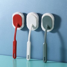 Silver Umbrella Banyo Uzun Saplı Temizleme Fırçası Kiremit Tuvalet Lavabo Zemin Küvet Sünger Fırça Temizleme Kasırga Spin Scrubber (Yurt Dışından)