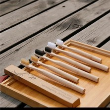 Silver Umbrella Bambu Diş Fırçası Ahşap Sağlık Yumuşak Fiber Ahşap Kömür Diş Fırçası Ağız Temizleme Aracı Çevre Dostu Diş Fırçası Kapağı (Yurt Dışından)