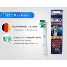 Silver Umbrella Oral-B Flossing Action Yedek Diş Fırçası Başlıkları, 4'lü Paket Fırça Başlıkları (Yurt Dışından)