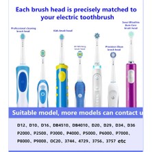 Silver Umbrella Oral B Kafaları Için Yedek Fırça Kafası Braun Oral-B D12 D16 Junior Vitality Nozulları Için Diş Fırçası Kafaları D20 DB4510/6500 (Yurt Dışından)