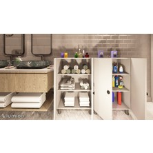 Zerka Concept Atlas Çok Amaçlı Mutfak Banyo Ayakkabılık Dolabı 137 cm