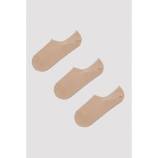 Penti 3 Çift Pamuklu Ten Rengi Görünmez Sneaker Çorap