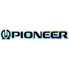 Arabul Pıoneer Hologramli Sticker - Oto Pıoneer Sticker -Boyut 15X2,5 cm