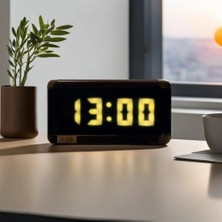 Sanec Dijital LED Duvar ve Masa Saati - Sarı (Kasa Ölçüleri: 7X17 Cm)