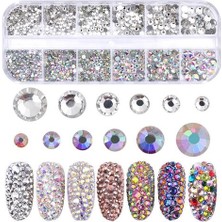 Xhltd Nail Art Rhinestones Set Süsleme Kalem Süslemeleri Tırnak Taş Taşlar 3D Cam Kristal Pikap Cımbız Silikon Tırnak Rhinestone Aracı3pcs | Süsleyen Araçlar (Yurt Dışından)