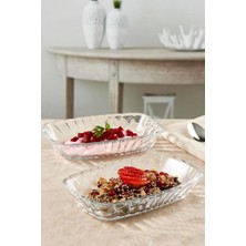 Paşabahçe 53702 Mezze Cam 2li Çerezlik Meze Tabağı Kahvaltılık 16CM
