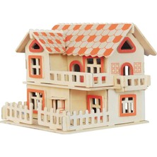 Forzacase 3 Boyutlu Ahşap Mekanik Avrupa Villaları 3D Bulmaca Puzzle Yapboz 17 cm - FC334