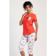 Vienetta Kadın Kısa Kol Kaprili Pijama Takım
, 311241