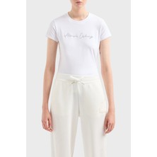 Armani Exchange Pamuklu Slim Fit Bisiklet Yaka T Shirt Kadın T Shirt 3DYT27 Yjdtz 1000