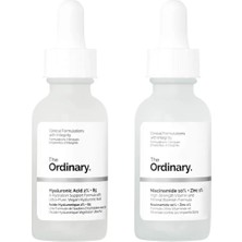 The Ordinary The Skin Support Set - Niacinamide 10% + Zinc 1% 30 ml & Hyaluronic Acid 2% +B5 30 ml