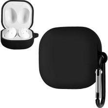 HappyCase Samsung Galaxy Buds 2  Buds Pro - Buds Live - Buds 2 Pro Uyumlu Mat Silikon Kılıf Siyah