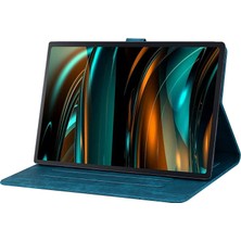 XFashion Lenovo Tab M11 Tablet Kılıfı Çiçek Kedi Baskı Folio Pu Deri Kapak (Yurt Dışından)