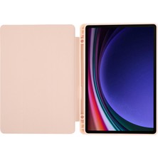 XFashion Samsung Galaxy Tab S9 / Tab S9 Fe Tablet Kılıf Üç Katlı Stand Şok Geçirmez Pu Kapak Kalem Yuvası (Yurt Dışından)