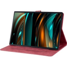 XFashion Lenovo Tab M11 Tablet Kılıfı Çiçek Kedi Baskı Folio Pu Deri Kapak (Yurt Dışından)