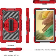 XFashion Samsung Galaxy Tab A7 Lite 8.7 Tablet Kılıf Kickstand Strap ile Kickstand Anti-Shock Kapağı (Yurt Dışından)