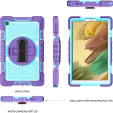 XFashion Samsung Galaxy Tab A7 Lite 8.7 Tablet Kılıf Kickstand Strap ile Kickstand Anti-Shock Kapağı (Yurt Dışından)