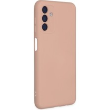 Newface Samsung Galaxy A04S Kılıf Nano Içi Kadife  Silikon - Pudra 300099