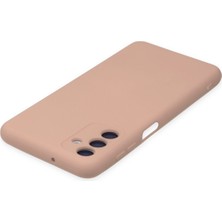 Newface Samsung Galaxy A04S Kılıf Nano Içi Kadife  Silikon - Pudra 300099