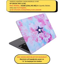 McStorey Macbook Pro Kılıf 13 inç M1-M2 Koruyucu Kaplama Laptop Sticker A2338 ile Uyumlu Flower03