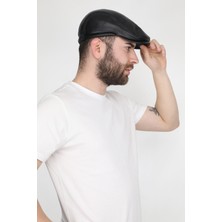 Ege Deri   Kuzu Derisi Içi Kürklü Taba Erkek Kasket