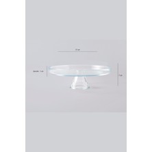 Heritage Ayaklı Şeffaf Cam Sunum Tabağı 21 Cm