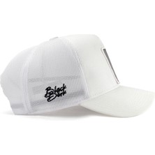 BlackBörk V1 Trucker See You Later Never - 2 Kod Logolu Unisex Beyaz Şapka (Cap)