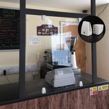 Jelang Namuny 4 Parça Hapşırma Önleyici Braket Braketi Abs Plastik Hapşırma Önleyici Klip Ofis Masası Bölme Destek Çerçevesi (Beyaz) (Yurt Dışından)