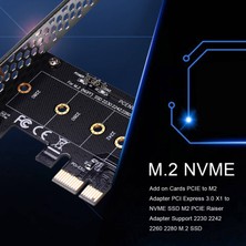 Humble Kartlara Ekle Pcıe - M2 Adaptörü Pcı Express 3.0 X1 - Nvme SSD M2 Pcıe Yükseltici Adaptör Desteği 2230 2242 2260 2280 M.2 SSD (Yurt Dışından)