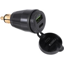 Humble Motosiklet Dın Şarj Cihazı - Qc3.0 USB ve Tip C 30W Güç Dağıtımı (Yurt Dışından)