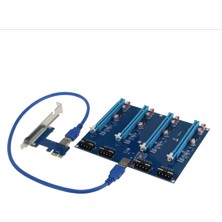 Humble Pcie'den Pcie'ye Adaptör Kartı 1 Sürükle 4pci-E'den Pcie'ye 1x Yuva Genişletme Kartı Bir Dönüş Dört 1 Dönüş 4 Genişletme Kartı (Yurt Dışından)