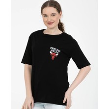 Cazibe T-Shirt 0990-1543 Ön Arka Bulls Baskı