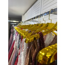 Askıcı Gold Kaplama Askı 10 Adet Abiye Tişört Showroom Askısı