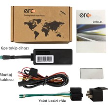 ercTEC A1 Gps Araç Takip Cihazı (Sim Kartlı, BTK İmei Kayıtlı, Ücretsiz Türkçe Uygulama)