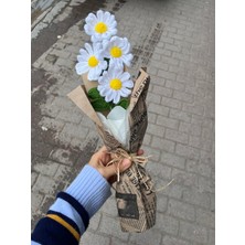 İzmit Çınar Kadın Kooperatifi Örgü 4'lü Papatya Buketi,papatya Çiçeği,örgü Çiçek Buketi,anneye,sevgiliye,öğretmene Hediye